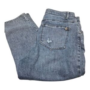 Democracy Straight Leg Jeans Absolution Women's Size 14 Light Wash Blue Stretch
